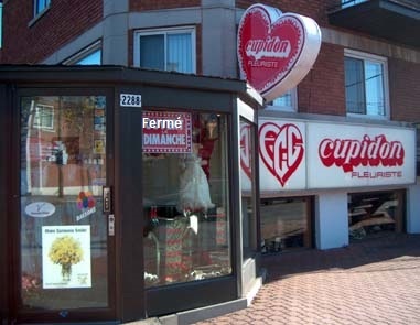 Cupidon Florist - Flower front store Fleury street,Montreal