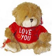 Plush puppy teddy bear Love You Cupidon Florist